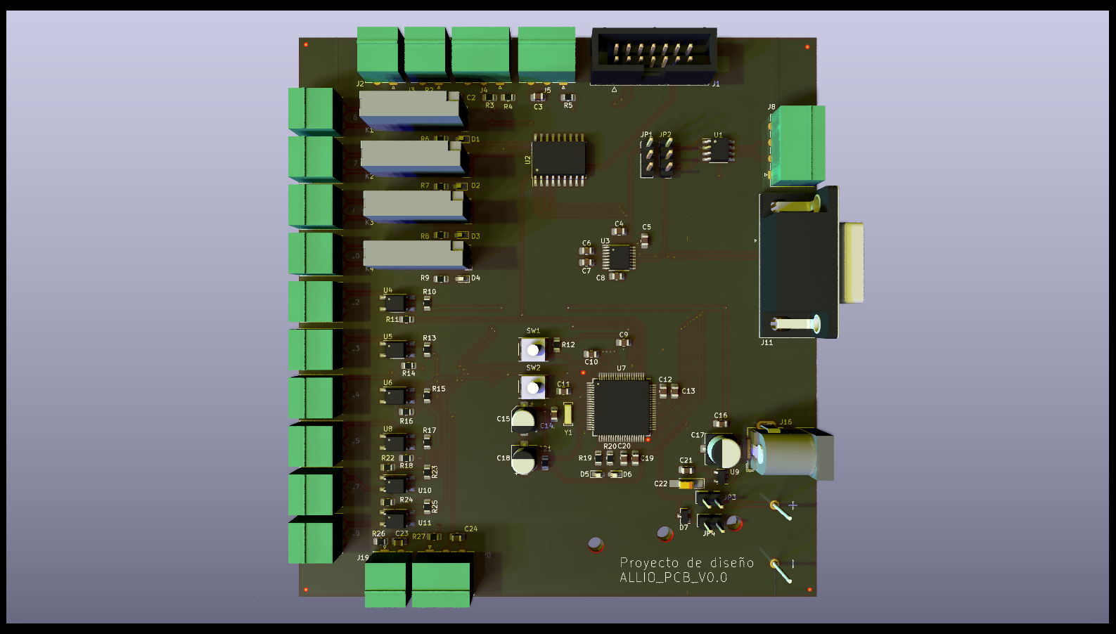 A practice PCB for learning KiCAD.