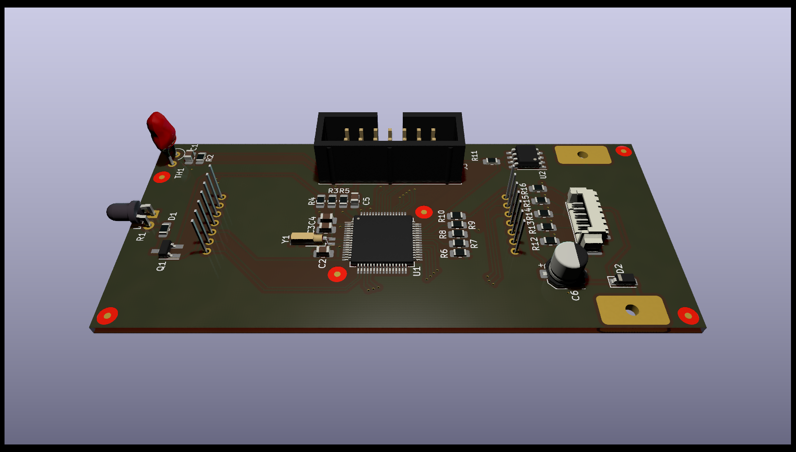 Practice PCB for learning KiCAD.